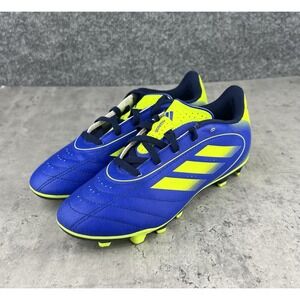 adidas Goletto Soccer Cleats Blue Yellow Kids US 2.5 FG Firm Ground JH6646
